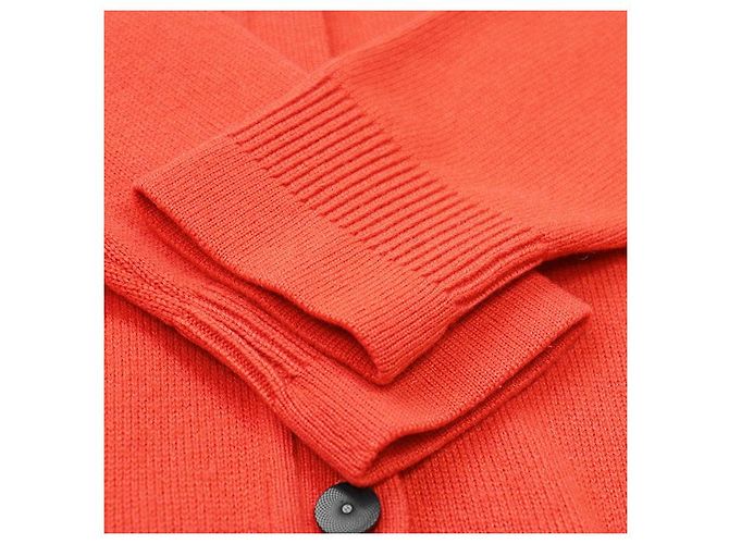 Cárdigan largo de cachemira 100% Hermès Roja Naranja - vista 6
