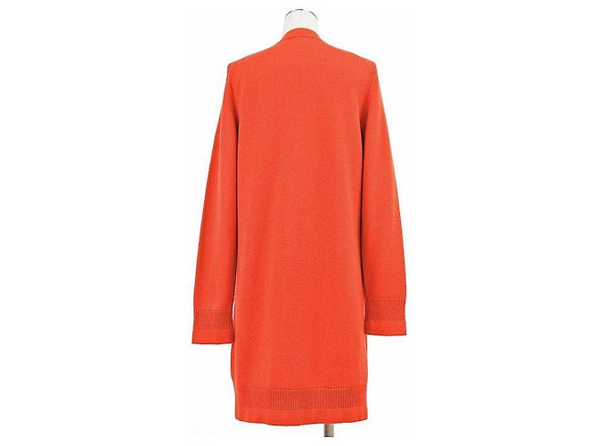 Cárdigan largo de cachemira 100% Hermès Roja Naranja - vista 7