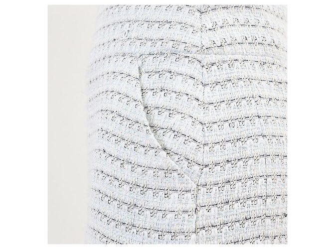 Timeless Saia de algodão e linho tweed Chanel Bege - vista 12