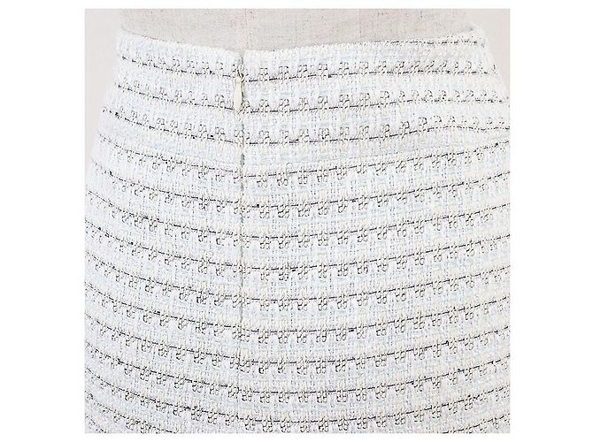 Timeless Saia de algodão e linho tweed Chanel Bege - vista 14