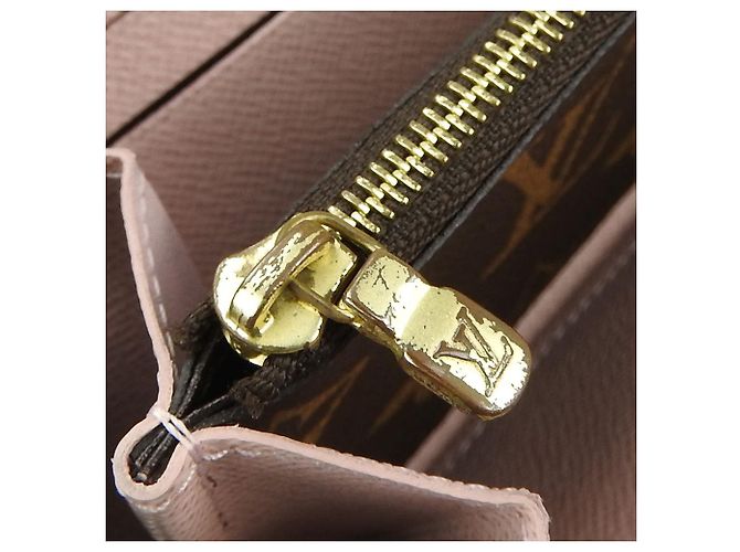Slender Cartera Larga Monograma Clemence de Louis Vuitton Castaño Rosa - vista 12