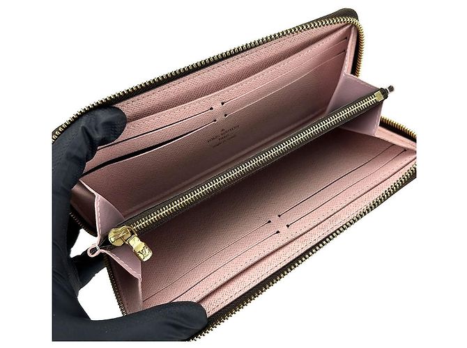Slender Cartera Larga Monograma Clemence de Louis Vuitton Castaño Rosa - vista 13