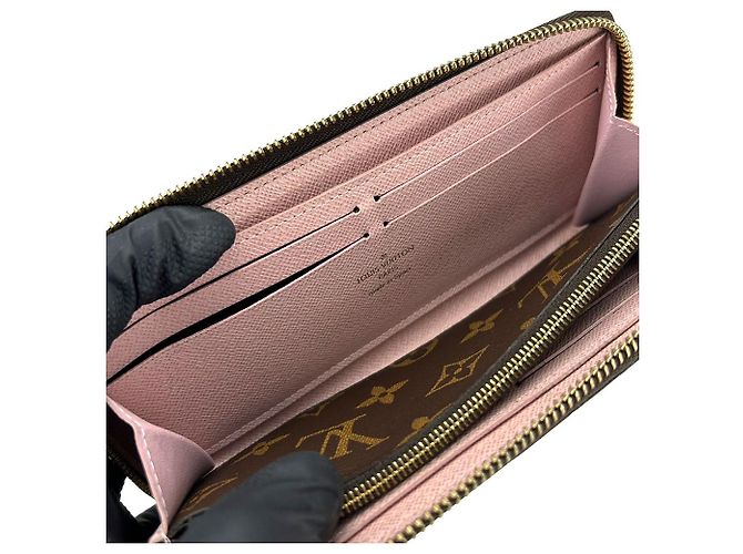 Slender Cartera Larga Monograma Clemence de Louis Vuitton Castaño Rosa - vista 14