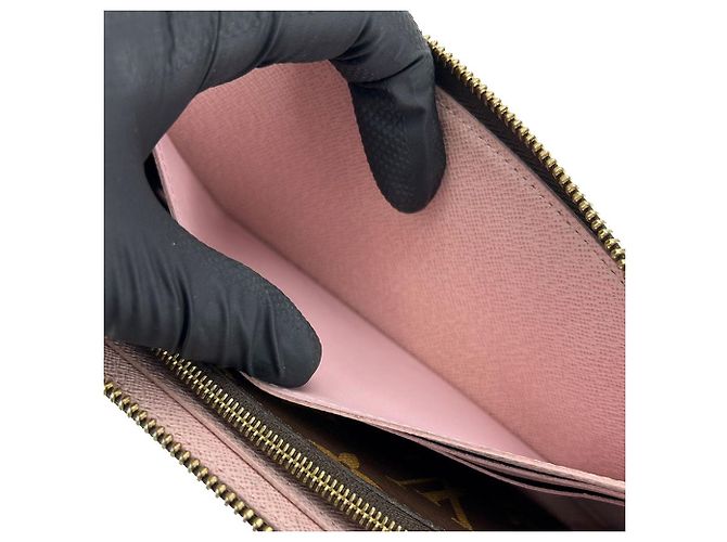 Slender Cartera Larga Monograma Clemence de Louis Vuitton Castaño Rosa - vista 16