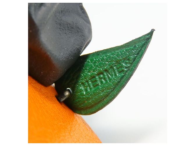 Taschenanhänger aus Leder Hermès aus Silber 925 Orange - Ansicht 6