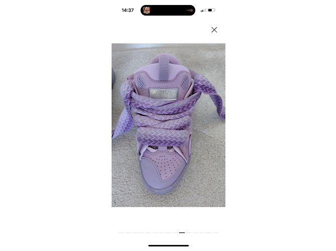 Lanvin Curv Sneaker Lila Leder Größe 39 - Ansicht 10