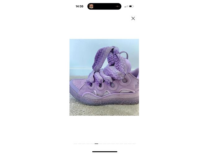 Lanvin Curv Sneaker Lila Leder Größe 39 - Ansicht 2