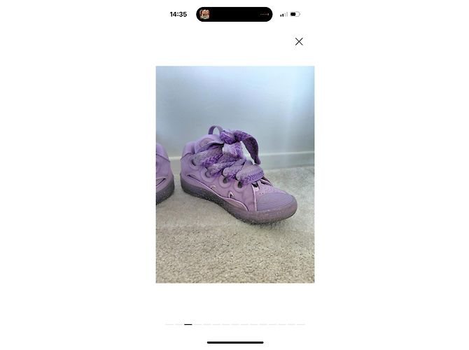 Lanvin Curv Sneaker Lila Leder Größe 39 - Ansicht 3