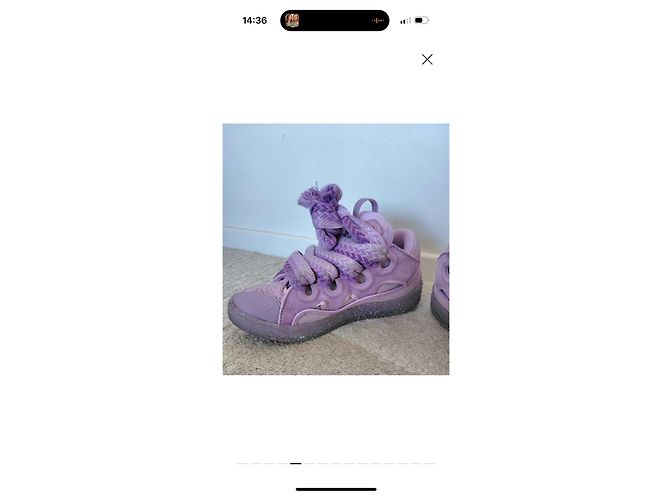 Lanvin Curv Sneaker Lila Leder Größe 39 - Ansicht 4