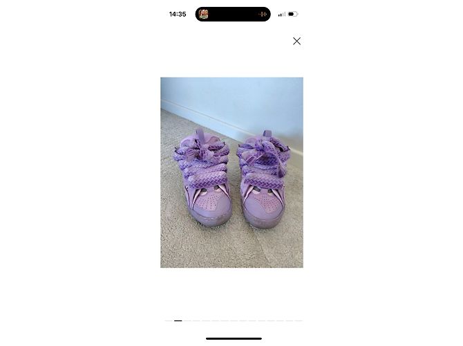 Lanvin Curv Sneaker Lila Leder Größe 39 - Ansicht 5