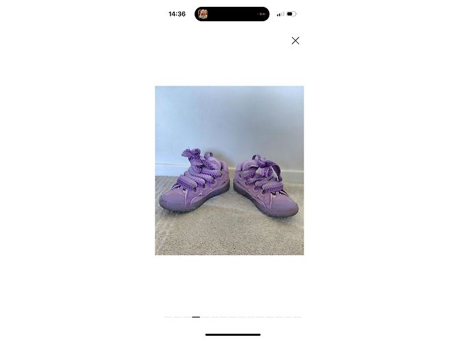 Lanvin Curv Sneaker Lila Leder Größe 39 - Ansicht 6