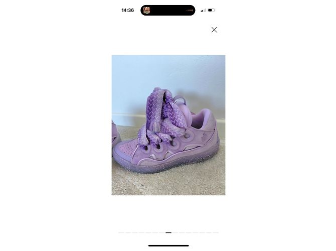 Lanvin Curv Sneaker Lila Leder Größe 39 - Ansicht 7