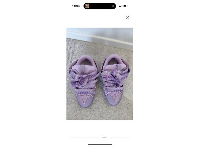 Lanvin Curv Sneaker Lila Leder Größe 39 - Ansicht 8