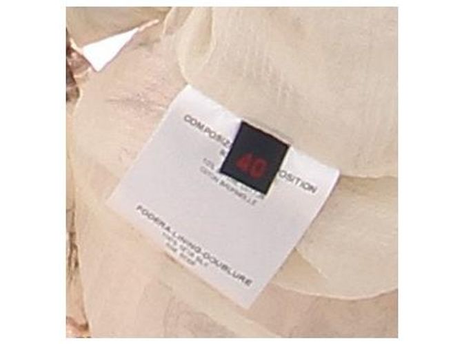 Alexander Mcqueen Camicia beige con volantini in seta e cotone - vista 6