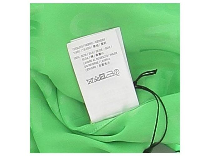 Balenciaga Camicia verde in seta con nodo - vista 6