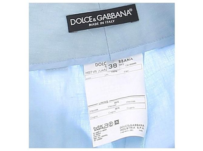 Dolce & Gabbana Pantalón azul claro de lino - vista 5