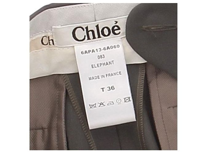 Chloé Pantalón topo de lana Beige - vista 5