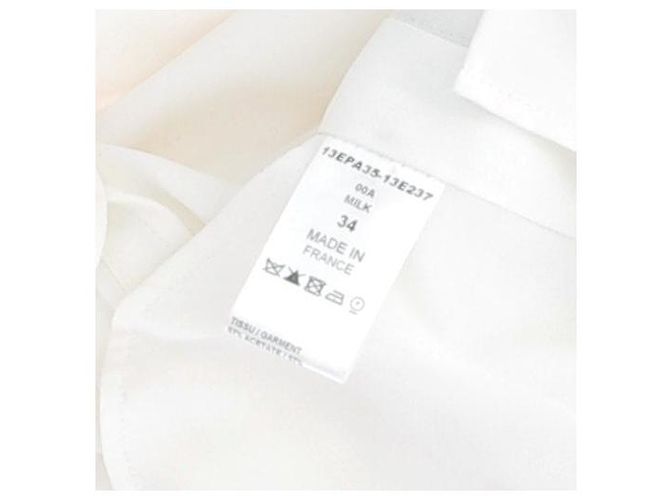 Chloé Pantalón blanco con bandas de lentejuelas y seda - vista 7