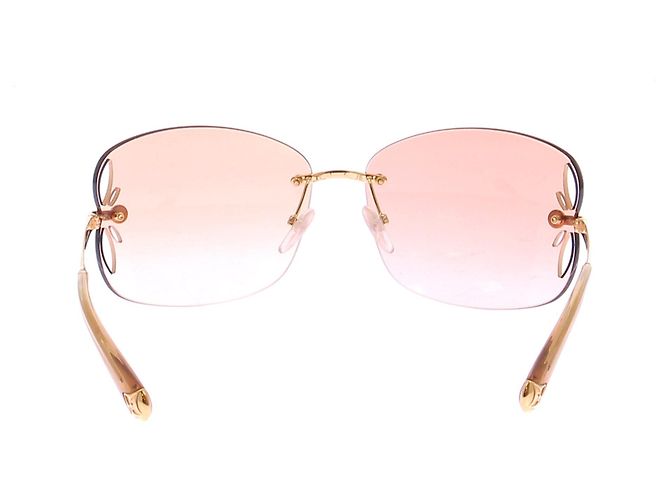 Louis Vuitton Occhiali da sole fumé e metallo dorato D'oro - vista 5