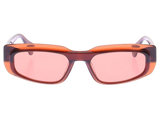 Autre Marque Braune Sonnenbrillen mit orangefarbenen Gläsern - Ansicht 4