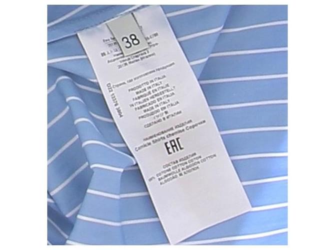 Etro Camicia a righe blu e bianche in cotone - vista 6