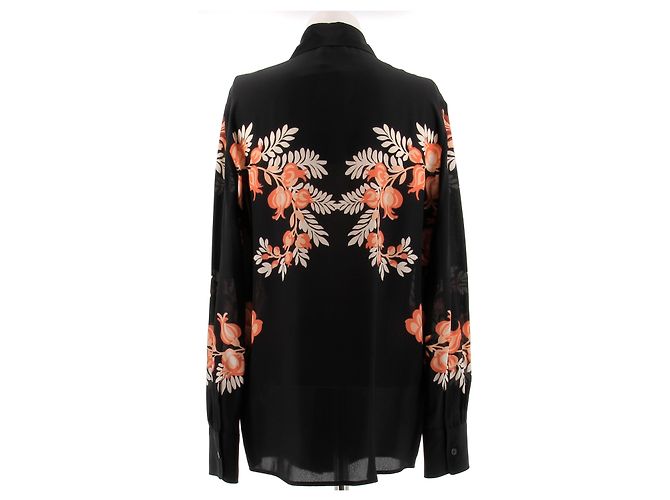 Etro Camicia nera con motivi in seta Nero - vista 2