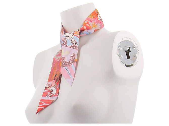Hermès Multicolored silk Twilly 'En liberté' Multiple colors - view 2