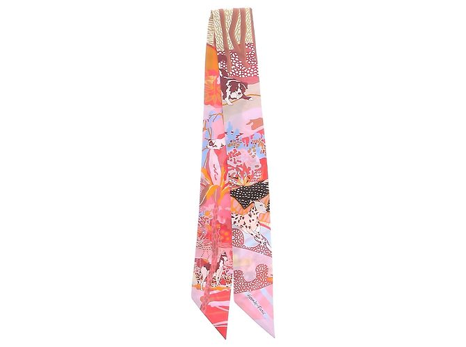Hermès Multicolored silk Twilly 'En liberté' Multiple colors - view 3