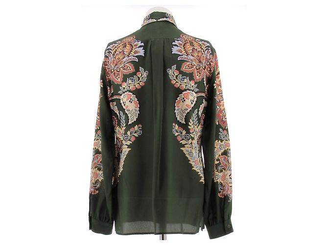 Etro Camisa verde con estampados de seda - vista 2