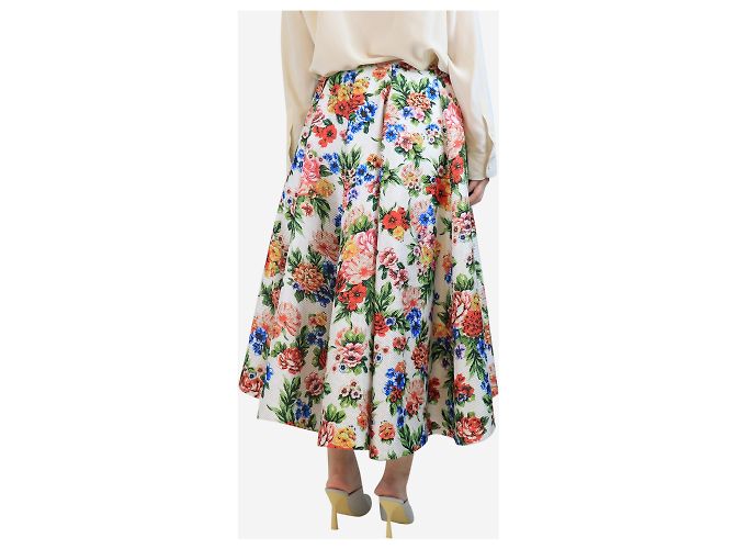 Autre Marque Weiße schwere Blumenkleid - Größe UK 12 - Ansicht 3