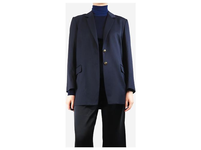Frame Denim Navy Wollmischung Blazer - Größe S Marineblau - Ansicht 3