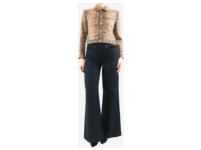 Sandro Pantalones de tweed negros - talla UK 8 - vista 2