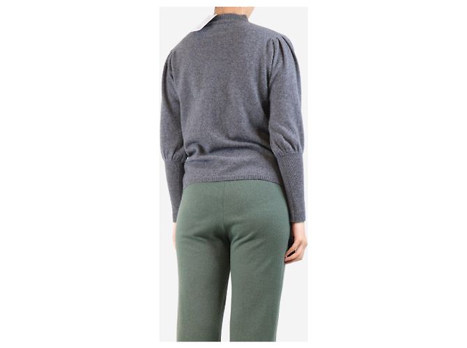 Autre Marque Pull en cachemire gris - taille S - vue 2