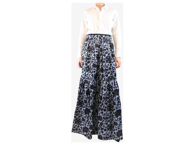 Erdem Falda maxi floral azul Amanda - talla UK 10 - vista 2