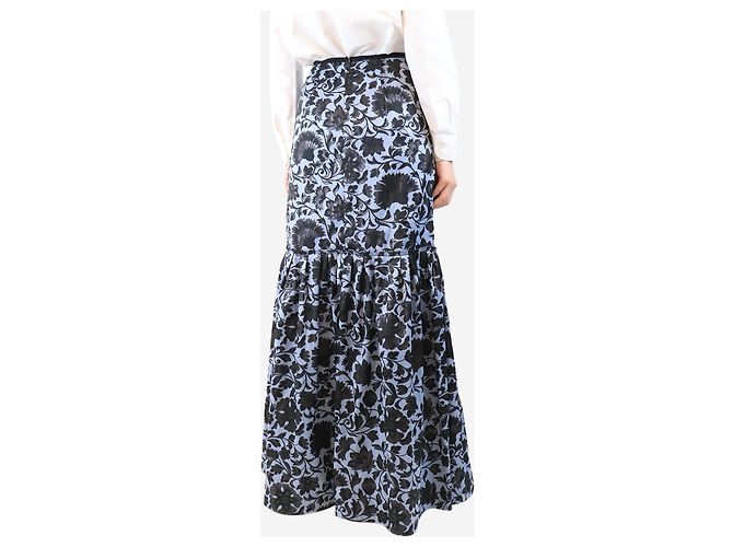 Erdem Falda maxi floral azul Amanda - talla UK 10 - vista 3