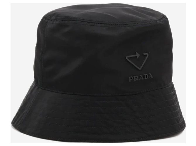 Prada Schwarzer Re-Nylon Bucket Hat - Größe S - Ansicht 2