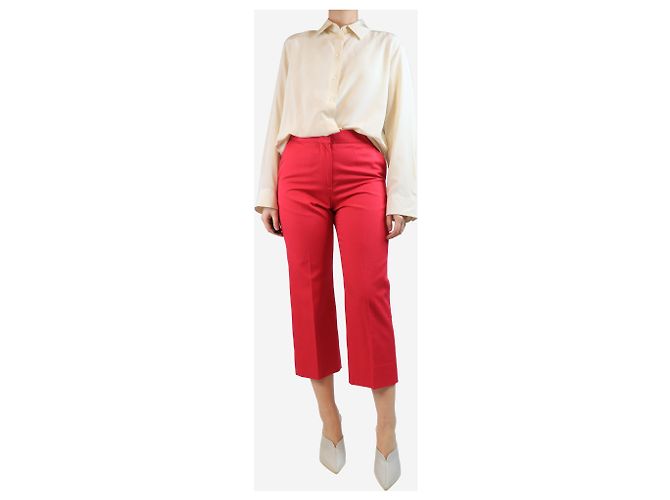 Msgm Pantalones de mezcla de algodón rosa - talla UK 10 - vista 2