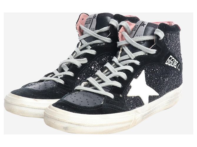 Golden Goose Schwarze Mid Star Sneaker - Größe EU 38 - Ansicht 2