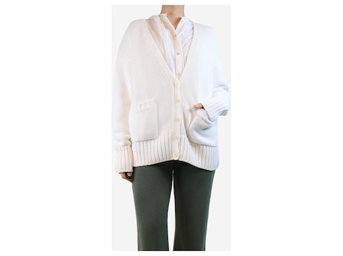 Autre Marque Weißer oversized Cardigan - Größe S - Ansicht 3