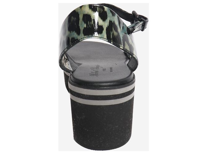 Robert Clergerie Sandalias de plataforma negras con joyas - talla EU 38 Negro - vista 3