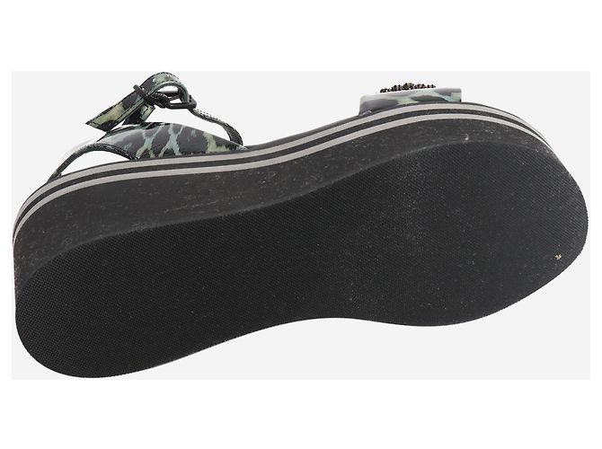 Robert Clergerie Sandalias de plataforma negras con joyas - talla EU 38 Negro - vista 6