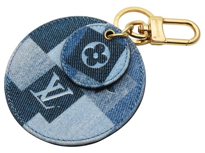 Portachiavi in denim Monogram Louis Vuitton Rosso Blu Monogramma - vista 2