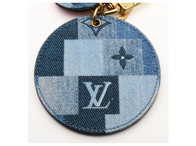 Portachiavi in denim Monogram Louis Vuitton Rosso Blu Monogramma - vista 3