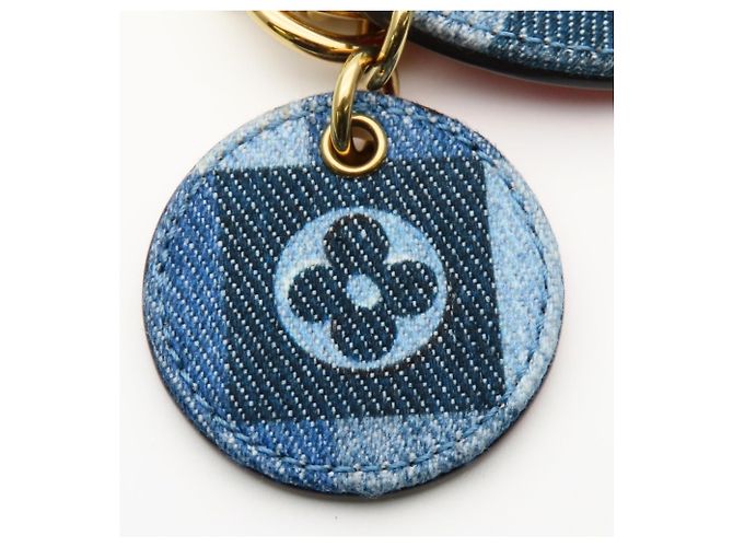 Portachiavi in denim Monogram Louis Vuitton Rosso Blu Monogramma - vista 7