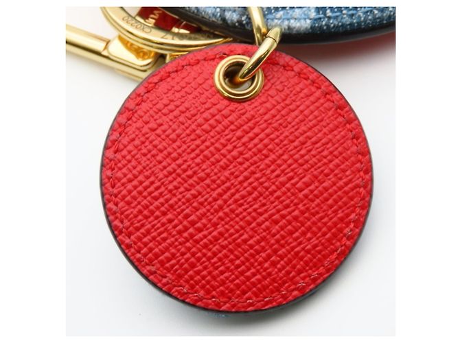 Portachiavi in denim Monogram Louis Vuitton Rosso Blu Monogramma - vista 8