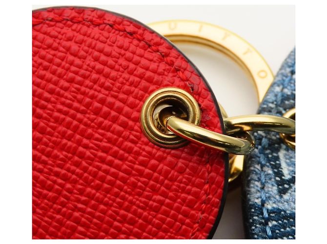 Portachiavi in denim Monogram Louis Vuitton Rosso Blu Monogramma - vista 9