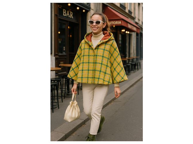 ¡Gucci Original y Nuevo! poncho 100% Lana! Talla única Multicolor - vista 13