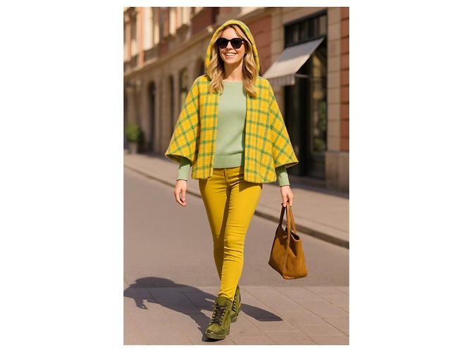 ¡Gucci Original y Nuevo! poncho 100% Lana! Talla única Multicolor - vista 14