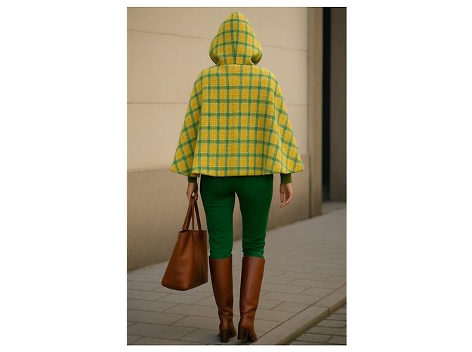 ¡Gucci Original y Nuevo! poncho 100% Lana! Talla única Multicolor - vista 4