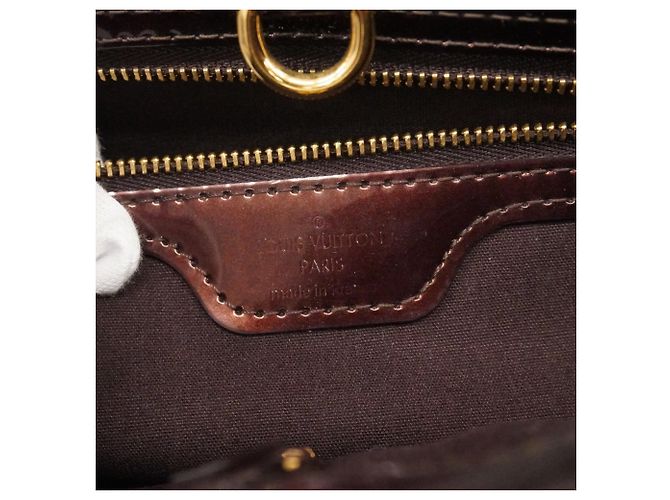 Borsa Louis Vuitton Vernis Wilshire PM Bordò - vista 5